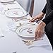 Stock Your Home 125 Disposable Heavy Duty Plastic Spoons, Fancy Plastic Silverware Looks Like Real Cutlery - Utensils Perfect for Catering Events, Restaurants, Parties and Weddings (Gold)