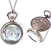 Eachbid Smart Applied Vintage Retro World Map Pattern Quartz Chain Pendant Pocket Watch Necklace 02