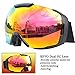 Premium OTG Ski Snowboard Goggles with REVO Lens Anti-Fog/Scratch for Men&Women, UV 400 Protection Helmet Over Glasses Compatible Wide Spherical Dual-PC Lens Adult Snow Goggle (Black)