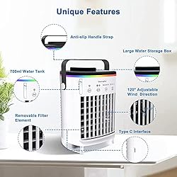Portable Air Conditioner Cooling Fan, LEAEYFE