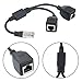 RJ45 Network Splitter Adapter Cable, RJ45 1 Male to 2 Female Socket Port LAN Ethernet Network Extender Connector Y Adapter Cable