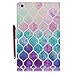 iPad Mini Case - LittleMax(TM) Synthetic Leather Auto Wake/Sleep Stand Case [Card Holder] Flip Folio Wallet Case Cover for iPad Mini 3/2/1 [Free Cleaning Cloth,Stylus Pen]--# Colorful Circles