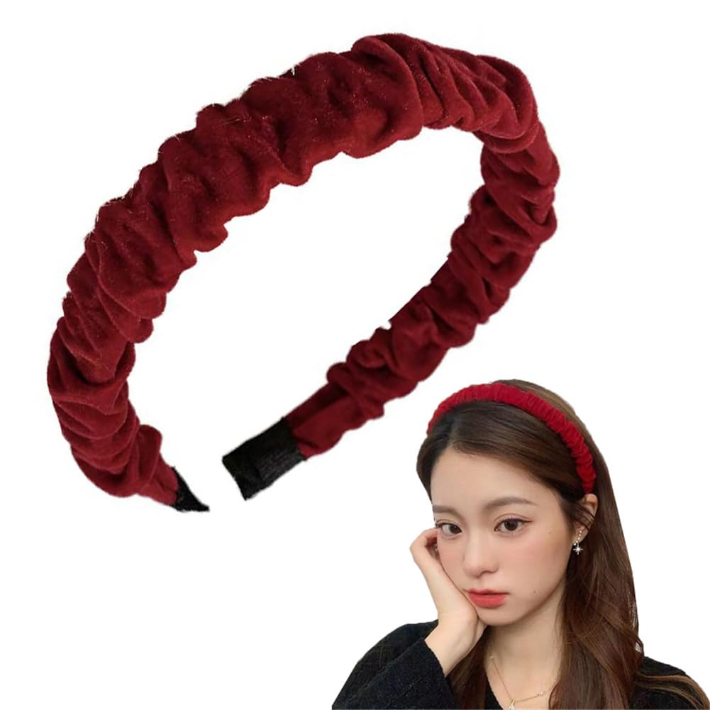 Velvet Headband for Women Soft Headbands No Slip Headband Vintage Women Holiday Headband Non Slip Hair Accesorries Gifts for Women Girls