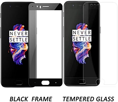 OnePlus 5 Screen Protector Glass,[2 Pack] Geto [0.33mm Ultra Thin] [2.5D Round Edges] [9H Hardness] [HD Clear] Tempered Glass Screen Protector For OnePlus 5 [Black Frame] [Glass]
