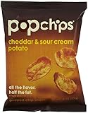 Popchips Potato Chips - Cheddar and Sour Cream - 0.8 oz - 24 Count - 24 Pack