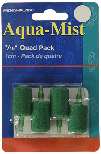 Penn Plax 4-Pack Aqua Mist Air Stone Cylinder Aerator for Fish Tank