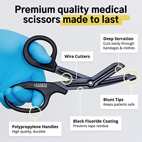 Madison Supply Medical Scissors for Nurses, EMT & Trauma Shears 7.5