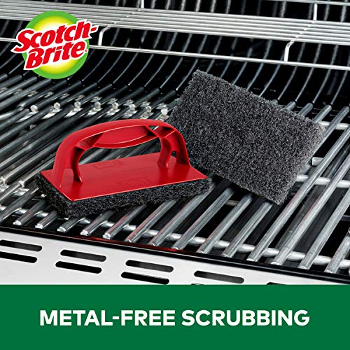 ScotchBrite Heavy Duty Grill & Outdoor Scrubber, Ideal for Concrete