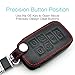 MECHCOS Compatible with Toyota Sienna Key Fob Cover Case Leather Key Chain Holder Protector