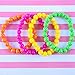 Coobey 80s Neon Bracelet Necklace Bow Headband Fishnet Gloves Lighting Earring