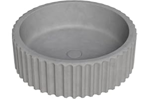 Swiss Madison Lafayette 16" Round Concrete Vessel Sink in Gray