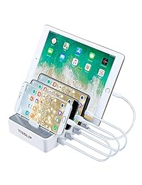 TISDLIP   Estación de carga USB (4 puertos, alta compatibilidad, con gotas desmontables)