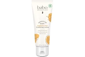 Babo Botanicals Sensitive Baby Fragrance Free Daily Hydra Lotion, 8 Ounce