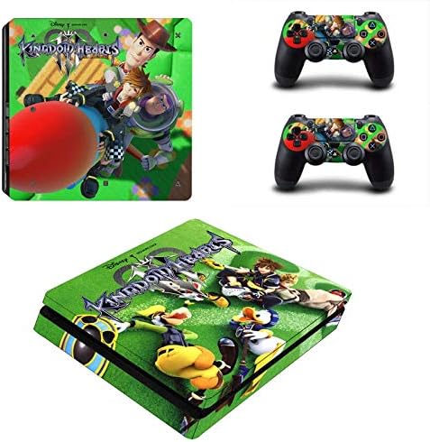CIVIQ Kingdom Hearts III Decal PS4 Slim Skin for Playstaion 4 Console PS4 Slim Skin Stickers + 2 Protective Skins