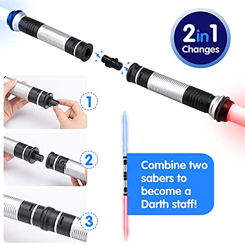 TOY Life Light Up Saber 4 Pack Telescopic Extendable and Collapsable