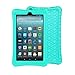 AVAWO Silicone Case for Amazon Fire 7 Tablet with Alexa (9th Generation, 2019 Release) - Anti Slip Shockproof Light Weight Protective Cover, Turquoise