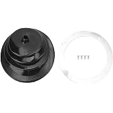 OUKENS 5.25in Gear Shift Boot Cover and Plate Kit with Chrome Ring 1651 Universal Replacement Dust Cover for Car Automotive Clutch, Includes Trim Ring and Mounting Screws