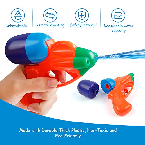 Coogam Water Gun 12 Pack – Stream 20+ feet Squirt Blaster Soaker Pistol Plastic Toys with Bright Color for Kid Child Boy Girl in Summer Swimming Pool Beach Party Favors Water Warfare Fighting Games - Thumbnail 6