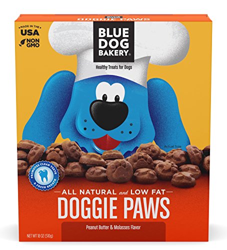 Blue Dog Bakery Dog Treats | All-Natural | Low-Fat | Peanut Butter & Molasses | 18oz (Pack of 6)