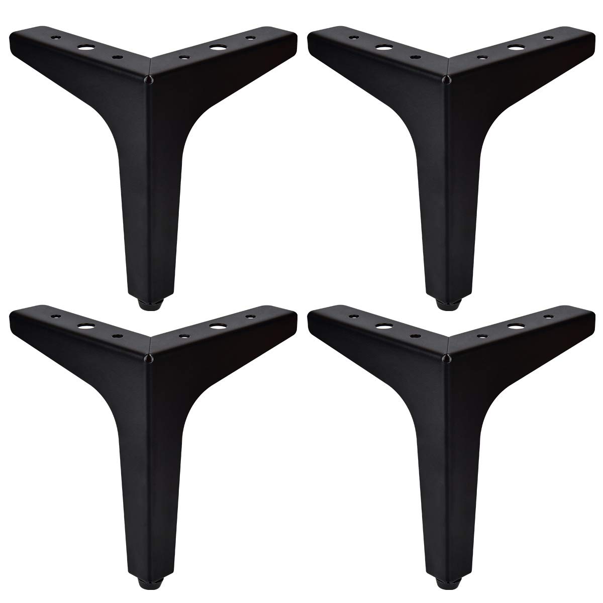 4 inch Metal Furniture Legs, Btowin 4Pcs Modern Triangle Diamond Furniture Feet for Cabinet Sofa TV Stand Bookcase
