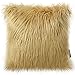 Phantoscope Faux Fur Pillow Cover Decorative Fluffy Throw Pillow Mongolian Luxury Fuzzy Pillow Case Cushion Cover for Bedroom and Couch,Ginger 18 x 18 Inches