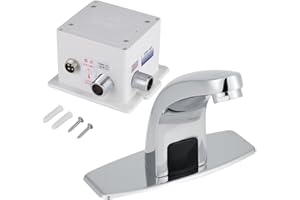 Touchless Bathroom Faucet, Automatic Cold Water Tap Smart Faucet Smart Water Faucet with Control Box for Kitchen Bathroom Sin