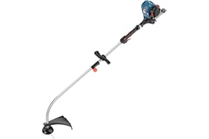 SENIX 4QL 26.5 cc Gas Weed Wacker, GTC4QL-L String Trimmer and Edger Lawn Tool with Curved Shaft, Front D-Handle, Bump Feed, 17 Inch Cutting Width