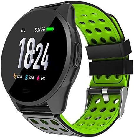 Hoteon 1.3 inch Color Screen Fitness Watch, IP67 Waterproof Smart Activity Tracker with Heart Rate Monitor,BP,Pedometer,Calorie Counter,Sleep Monitor, SMS/SNS Alert (Green)