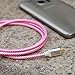 Eversame 3-Pack 6ft/1.8M High-Speed Nylon Braided USB2.0 A Male to Micro B Cable with Aluminum Shell and Gold-Plated Connectors for Samsung, LG, HTC and Other Tablet Smartphone-Pink