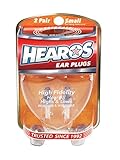 HEAROS Ear Plugs for Musicians - High Fidelity Series Provide Comfortable Hearing Protection for Long Term Use - 2 Pair with Free Case