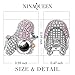 NinaQueen Poodle Queen 925 Sterling Silver Cubic-Zirconia Heart Tie Happy Family Animal Charms Fit pandöra Charms for Bracelets Necklace Birthday Anniversary Christmas Gifts For Women Wife Her Kids