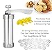 Classic Stainless Steel Cookie Press,Featuring 20 Decorative Stencil Discs and 4 Icing Tips,Deluxe Spritz Cookie Press Gun,Cookie Maker,Durable & Easy to Use,Best Tool for Kitchen