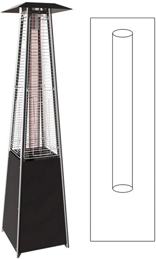 Tubo de cristal de repuesto para parasol radiante piramidal Keops