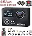 Action Camera, 2017 New 4K 30Fps 14MP Ultra HD Sport Camcorder with Panasonic CMOS Dual Display Screen Aluminium Alloy Front Cover HDMI Wifi 2.4G Remote Control 170 Degree Wide Angle 19 Mounting Kits