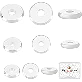 Beebeecraft 60Pcs 3 Size Flat Round Spacer Beads 925 Sterling Silver Plated Brass Disc Loose Jewelry Making Beads for DIY Bracelet Earring Necklace