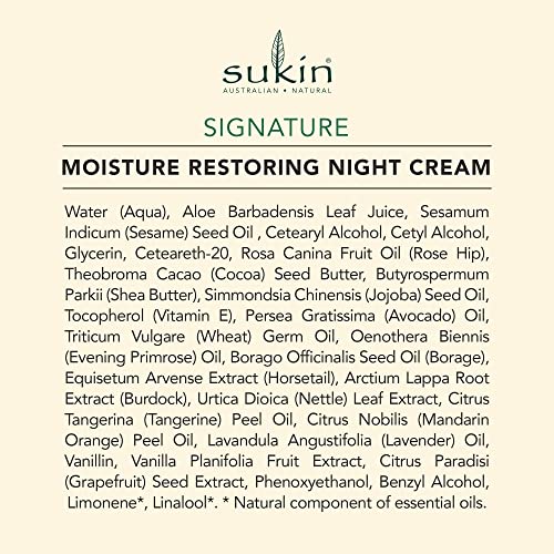 Sukin Organics Moisture Restoring Night Cream, 4.06 Fl. Oz.