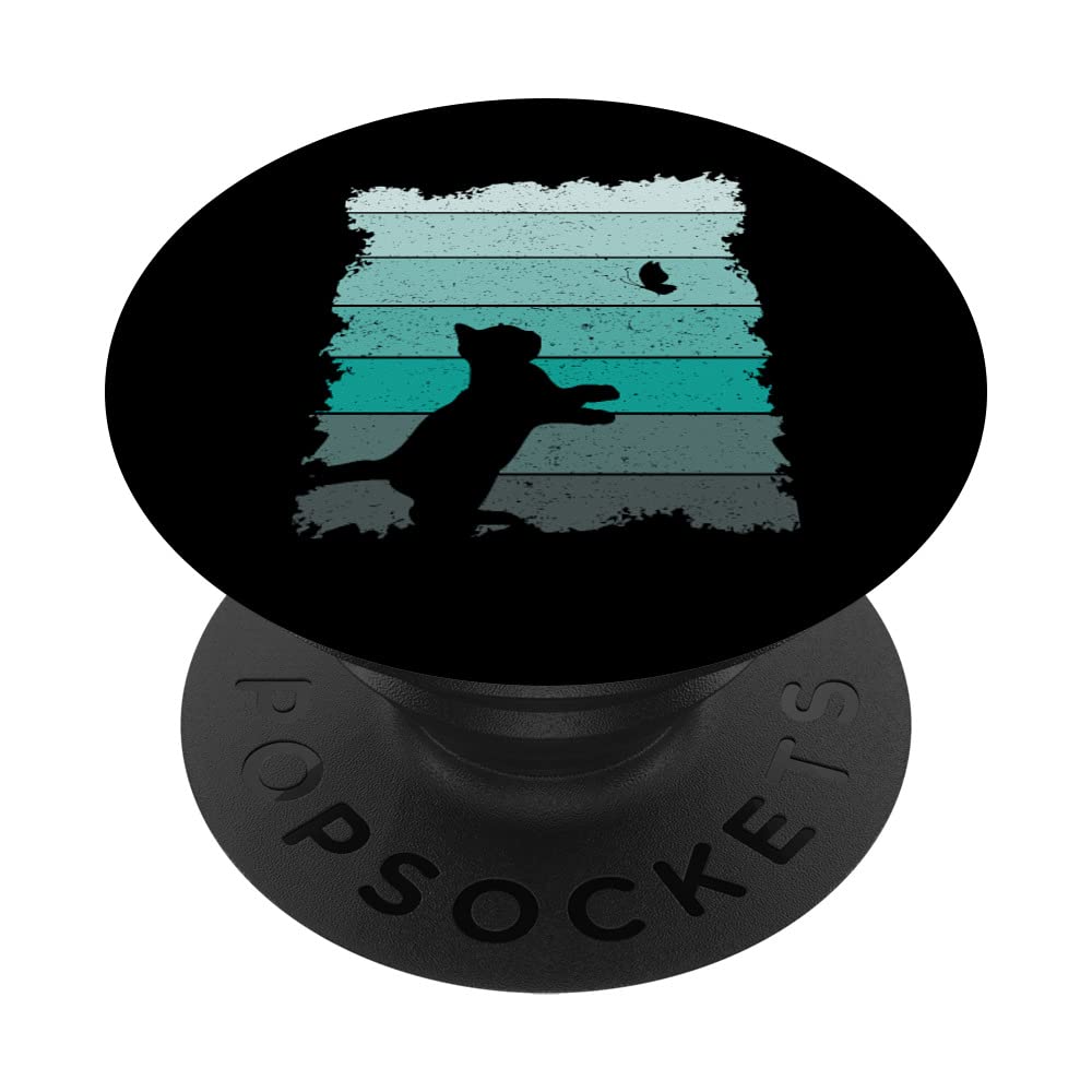 Cat catches Butterfly PopSockets Swappable PopGrip