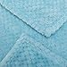 Fuzzy Blanket or Fluffy Blanket for Baby, Soft Warm Cozy Coral Fleece Toddler, Infant or Newborn Receiving Blanket for Crib, Stroller, Travel, Decorative (28Wx40L, XS-Ice Blue)