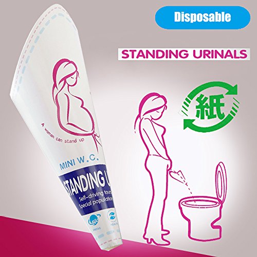 Kecho Female Portable Urination Device, Lets Women Pee Standing Up - Discreet Disposable Urinal Funnel for Women - Perfect for Traffic Jam, Travel, Outdoor Activities, Camping, Hiking - 20Pcs - Thumbnail 3