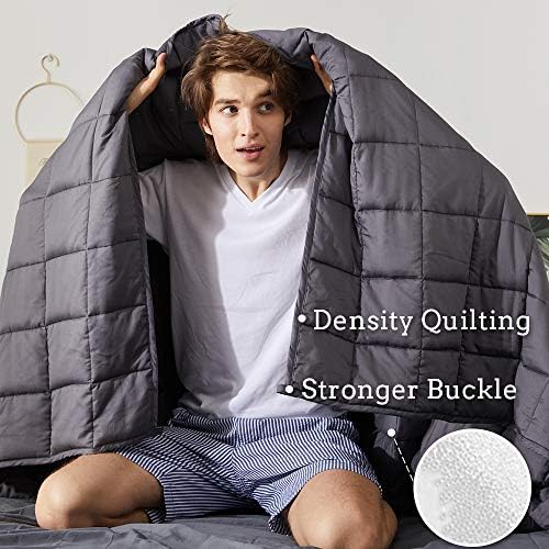ZonLi Adults Weighted Blanket 20 lbs(60”x80”, Grey, Queen Size