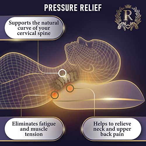 Royal Therapy 2Pack King Memory Foam Pillow,BambooAdjustable Shredded