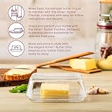 Kilner Butter Dish 250g Capacity - Durable Sodalime Glass BPA Free Dishwasher view 3