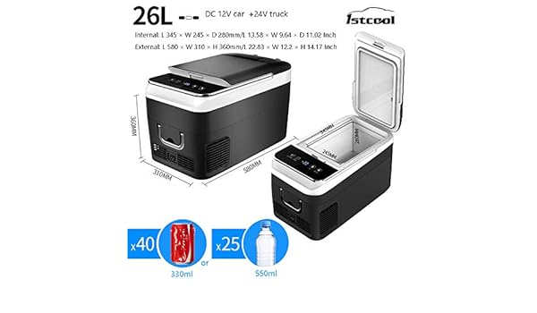Nevera Portátil De Compresor 26L,Control De Temperatura ...