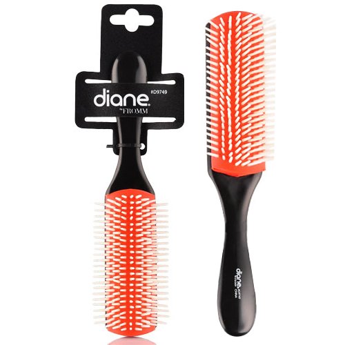Diane 9Row Professional Styling Brush Detangler, Style Cushion Nylon