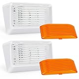 Kohree LED RV Porch Light Exterior Utility 12V Lighting Fixture LED Panel, 280 Lumen, Replacement Lighting for RVs, Trailers, Campers, 5th Wheels. White Base, Clear and Amber Lenses Included 2 Packs