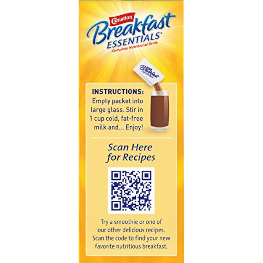Carnation Breakfast Instant Drinks Essentials Powder Mix, Rich Milk
