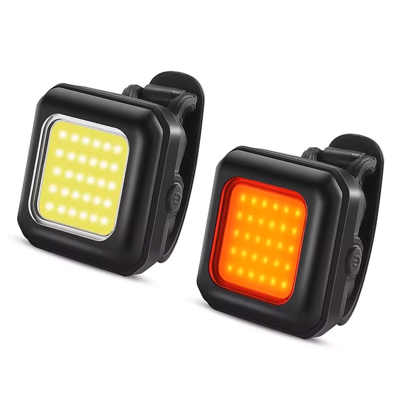 BYKING Bike Light front And Back, LED Bicycle Lights For Cycling, Bicycle Front And Rear Lights, 3 Light Modes and USB Type C Rechargeable, For Helmet, E-bike, Scooter, Mountain Bike and Kids Bike.