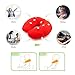 H HOMEWINS Travel Pillow for Kids,Cute Animal Toddler Neck Pillow for Boys Girls,Soft Neck Head Chin Support Pillow,Travel Accessories for Airplane, Car, Train,Recline(Strawberry)