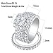 Wuziwen 4Ct Halo Engagement Rings Wedding Set for Women Sterling Silver Cross Cut AAA Cz Size 5-12