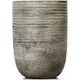 Hosley Ceramic Mid Century Modern Grey Design Planter-7.68" High. Ideal Gift for Weddings Contemporary Decor Party Spa